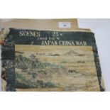 A JAPANESE 1895 SOFT COVER WAR V CHINA SCENES BOOK. With depictions and translated into English,