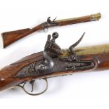 A FLINTLOCK BLUNDERBUSS BY WATERS. A heavy construction Flintlock Blunderbuss, with Waters and