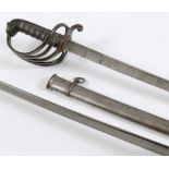 A PRESENTATION CAVALRY SWORD C1825. A George 1V presentation cavalry sword, to Sjt Major John