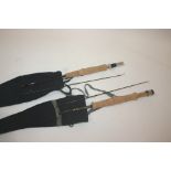 HARDY FISHING ROD a 2 piece modern graphite rod, 9 foot and in a Hardy bag. Also with a Leeda