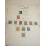 ICELAND STAMPS - SCHAUBEK ALBUM the album with a used collection from 1873 4sk Carmine up to 1977.