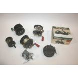 FISHING REELS including a boxed Mitchell Prince 40, Leeda Dragonfly 375, Penn No 85 (3), Kalmazoo