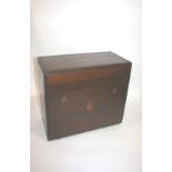 PATENT FISHING BOX - ANGLING SOCIETY an antique oak box with pierced holes on each side and slots to