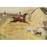 FINCH MASON - FRAMED HUNTING PRINT a Hunting Scene titled Distinguished Foreigner - "Ha Ha mon ami