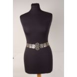 A 1930'S SILVER MARKED CHAIN BELT A pretty ornamental chain belt with silver marks on every link.