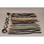 A COLLECTION 1980'S BELTS A group of very smart leather belts. 36" length. (22)
