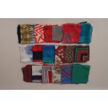 A COLLECTION OF SILK SCARVES Designer silk scarves in beautiful condition. (18)