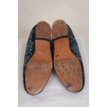 TWO PAIRS OF DESIGNER SHOES Tapestry shoes with quilted interior, leather soles Labelled '