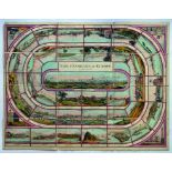 Wallis, J. and E. The Panorama of Europe, A New Game, 40 hand-coloured vignettes of cities on