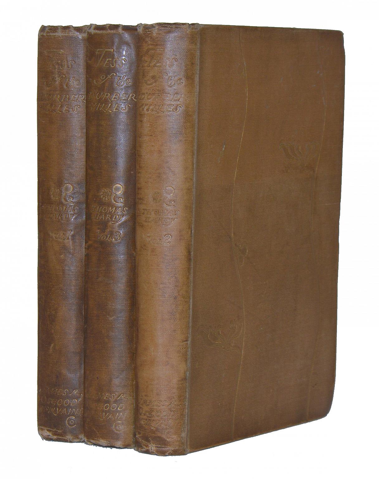 Hardy, Thomas. Tess of the D'Urbervilles, A Pure Woman, 3 volumes, first edition, first issue,
