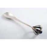 BY THE GUILD OF HANDICRAFTS (OF CHIPPING CAMPDEN): A handmade spoon with a drop-shaped bowl & an