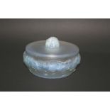 LALIQUE BOWL - PRIMEVERES an opalescent and frosted glass bowl, with flowers heads around the body
