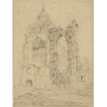 JOHN SELL COTMAN (1782-1842) CROWLAND ABBEY, LINCOLNSHIRE Signed, pencil 39 x 29.5cm. * Crowland (or