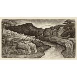 EDWARD CALVERT (1799-1883) THE SHEEP OF HIS PASTURE (Lister 9B) Line engraving, 1828, as published