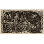 EDWARD CALVERT (1799-1883) THE CHAMBER IDYLL (Lister 15B) Wood engraving, 1831, as published in