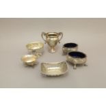 Two George III Silver Salts & Sundry Small Silver