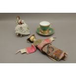 German Figure, Teacup and Saucer, Chinese Doll