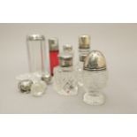 Collection of Silver Topped Scent Bottles