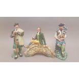3 Royal Doulton Figures - Robert Burns, The Piper & The Laird