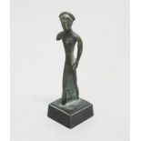 Etruscan Style Bronze Figure of a Walking Lady
