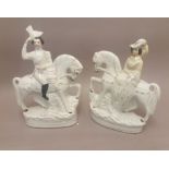 Pair of Staffordshire Figures on Horseback