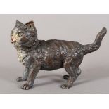 Cold Painted Bronze Cat, impressed mark Geschutz