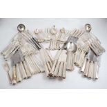EN SUITE *TO LOT 103:- A contemporary canteen of Hanoverian pattern flatware & cutlery in a fitted