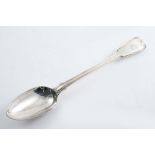 A GEORGE IV / WILLIAM IV FIDDLE & THREAD PATTERN BASTING SPOON crested, by William Chawner, London