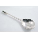 AN ELIZABETH I PROVINCIAL LION SEJANT SPOON with a slightly tapering stem, struck once in the bowl
