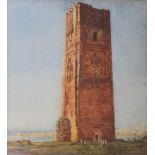 STYLE OF ROBERT HAWTHORNE KITSON (1873-1947) THE HASSAN TOWER, RABAT, MOROCCO Watercolour with