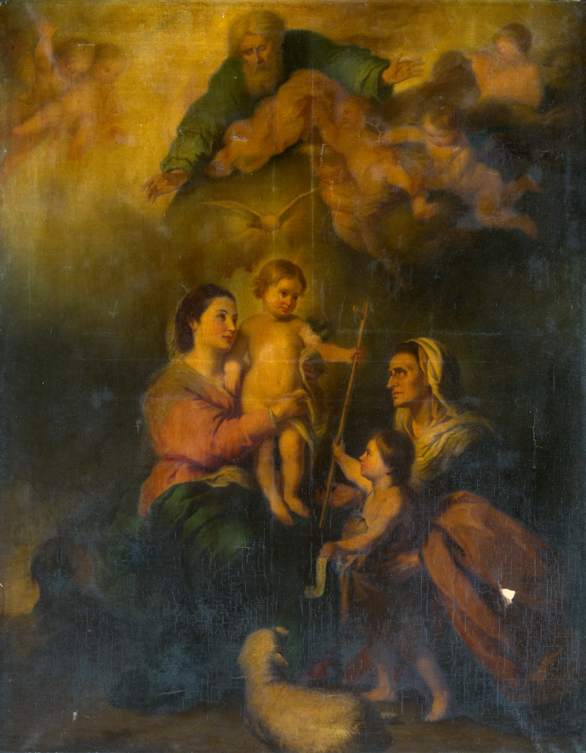 AFTER BARTOLOME ESTEBAN MURILLO (1628-1682) THE VIRGIN AND CHILD WITH ST. ANNE, ST. JOHN THE BAPTIST