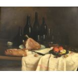 G** G** DUPONT (Fl.c.1882-1889) AN EPICURE'S LUNCHEON Signed and dated 83, oil on canvas 59 x