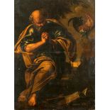 FOLLOWER OF FRANCESCO FRACANZANO (1612-1656) THE PENITENCE OF ST PETER Oil on canvas 139 x 102.