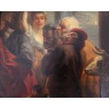 MANNER OF JACOB JORDAENS (1593-1678) GROUP OF FIGURES, POSSIBLY A DETAIL FROM AN `ADORATION OF THE