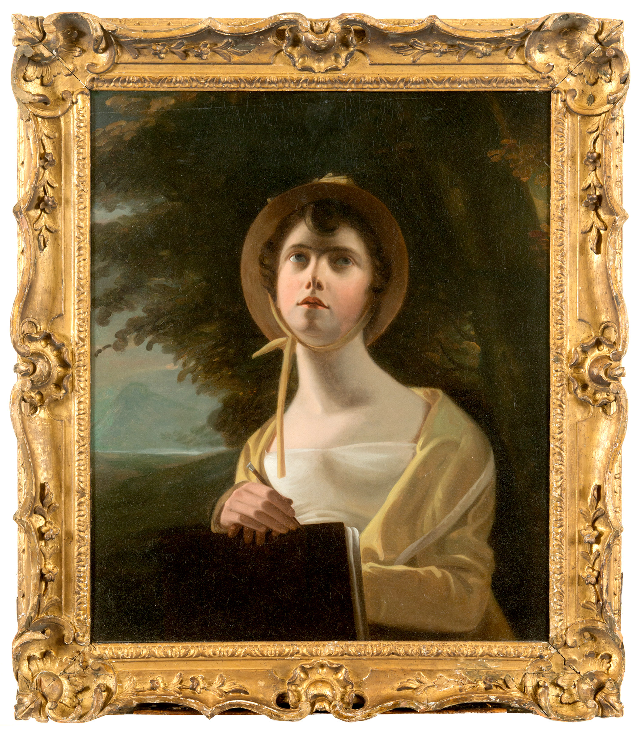 GEORGE WATSON, PRSA (1767-1837) THE LADY ARTIST, POSSIBLY A PORTRAIT OF PEGGY SIMPSON Oil on canvas,