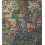 •HAROLD EDWARD HUGHES NELSON (1871-1948) UNDINE AND THE KNIGHT Signed with initials HN and dated