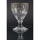 GEORGE III NAVAL RUMMER, circa 1800, engraved and gilded with the inscription 'Success to the