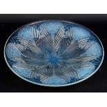 LARGE LALIQUE BOWL - OEILLETS a large opalescent and clear glass bowl in the Oeillets design,