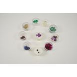 A QUANTITY OF LOOSE ASSORTED STONES including opal, amethyst, citrine, etc.