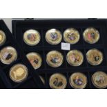 GOLDEN WEDDING ANNIVERSARY COMMEMORATIVES. Westminster commemoratives in gilt plated finish, (27)