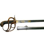 A SAXONY CAVALRY GUARD SWORD. A W K & Co made Saxony Cavalry Officers Guard sword, complete with a