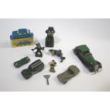 TRIANG MINIC & DIE CAST TOYS including a Triang Minic clockwork car (with key), Dinky Toys Telephone