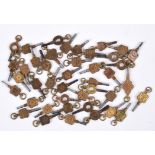 ANTIQUE BRASS WATCH KEYS - ADVERTISING approx 42 brass watch keys, all with makers names and