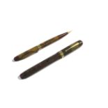WATERMAN ONYX FOUNTAIN PEN & PENCIL SET a Waterman Patrician Onyx fountain pen, and with a