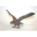 COLD PAINTED BRONZE EAGLE a contemporary cold painted bronze of an Eagle, with wings outstretched.