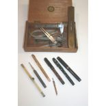 FOUNTAIN PENS including Onoto Magna, Onoto the Pen, Parker Pens etc. Also with an ivory folding