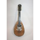 ANTIQUE VIOLIN - ZANONI the mandolin with a Rosewood back and inlaid Butterfly to the front, with