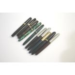 CONWAY STEWART FOUNTAIN PENS & PARKER PENS 4 Conway Stewart fountain pens including a 55, 27, 58,