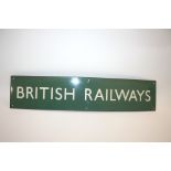 BRITISH RAILWAYS ENAMEL SIGN a Southern Region British Railways enamel sign, also with a GWR