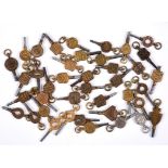 ANTIQUE BRASS WATCH KEYS - ADVERTISING approx 40 brass watch keys, all with makers names and